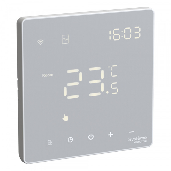 Systeme Electric ArtGallery БЕЛЫЙ ТЕРМОСТАТ программируемый с Wi-Fi для электрического теплого пола, 16 А, моноблочный