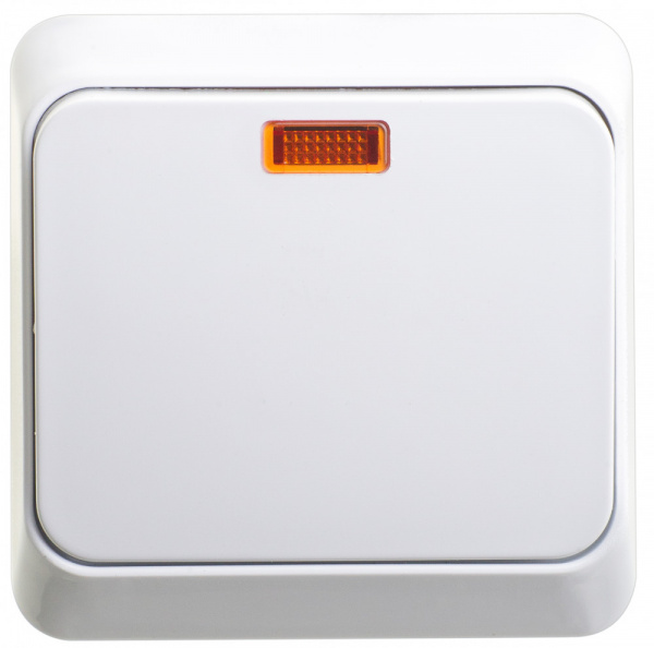 SE Этюд наруж Бел Выключатель 1-клавишный с подсветкой