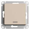 SE AtlasDesign Песочный Переключатель 1-клавишный с подсветкой, сх.6а, 10АХ, механизам