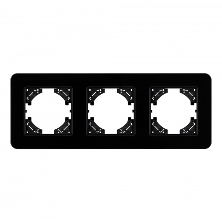 Arlight Рамка стеклянная FRM-OMALI-GS-3-BK (-)
