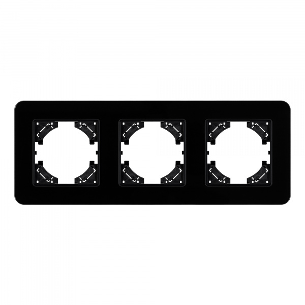 Arlight Рамка стеклянная FRM-OMALI-GS-3-BK (-)