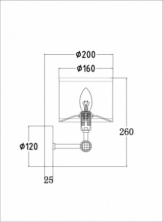 Настенный светильник (бра) MOD088WL-01BS Maytoni Alloro