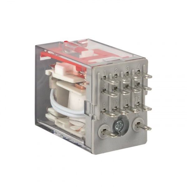 EKF Averes Реле промежуточное с кнопкой и механической индикацией RPAt 22/4 5A 230В AC