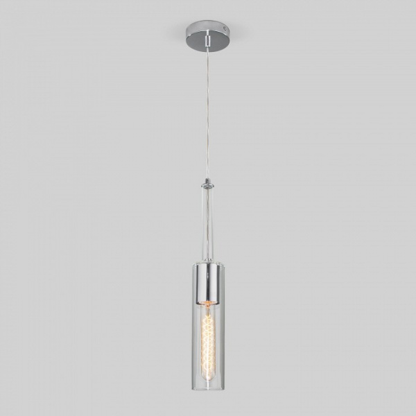 Подвесной светильник со стеклянным плафоном 50226/1 прозрачный Eurosvet Graf