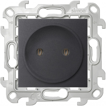 Simon 24 Графит Розетка 2К без защитных шторок