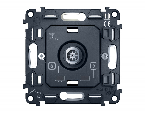 Механизм TV розетки проходной 5-1000 MHz 4dB QUANT VM211