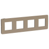 SE Unica Studio Песочная/Антрацит Рамка 4-ная
