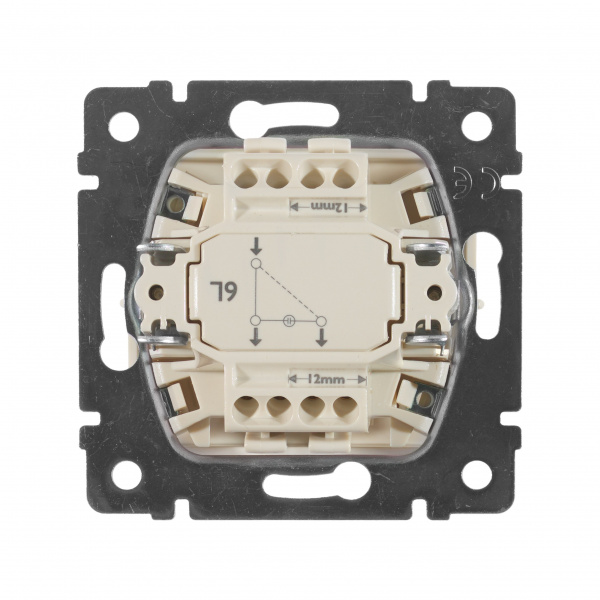 Legrand Valena Крем Переключатель 1-клавишный с подсветкой