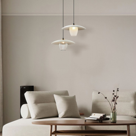 Подвесной светильник 50259/1 белый/прозрачный Eurosvet Kamari