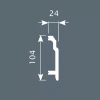 Плинтус PX003, 102х24, 2000мм, Экополимер/16