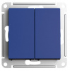 Systeme Electric AtlasDesign Аквамарин Переключатель 2-клавишный перекрестный, 2 x сх. 7, 10АХ, механизм