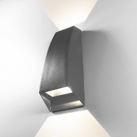 Уличный настенный светодиодный светильник 1016 TECHNO серый Elektrostandard Forw a057010