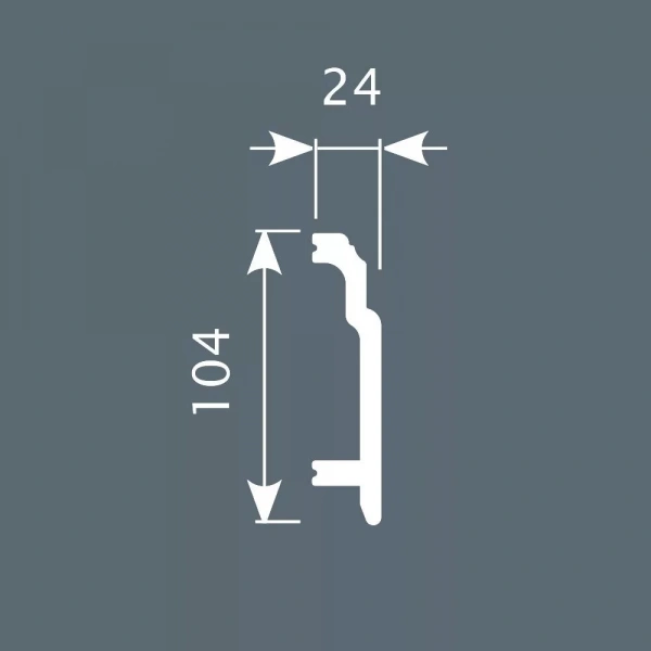 Плинтус PX003, 102х24, 2000мм, Экополимер/16