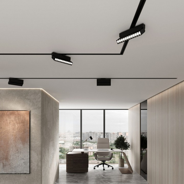 Basic System Алюминиевый профиль для монтажа в натяжной потолок однофазного шинопровода черный 2м 85234/00 Elektrostandard  a070478 Basic System Алюминиевый профиль для монтажа в натяжной потолок однофазного шинопровода черный 2м 85234/00 Elektrostandard  a070478