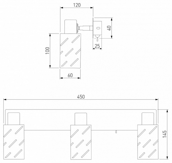 Настенный светильник 20090/3 белый / хром Eurosvet Fente