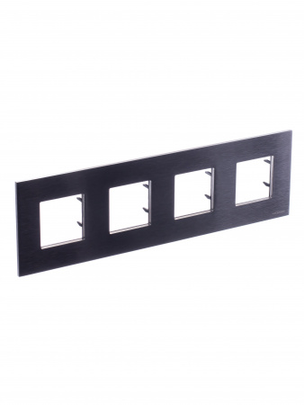 ABB NIE Zenit Сталь Рамка 4-я 2+2 +2+2 мод