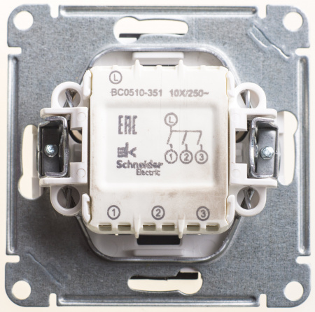 Systeme Electric Wessen 59 Черный бархат Выключатель 3-клавишный, 10АХ