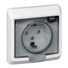 SE Этюд Бел Розетка 1-ая с/з с защитными шторками с крышкой IP44