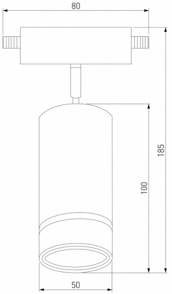 Трековый светодиодный светильник для однофазного шинопровода Glory Черный жемчуг 7W 4200K Glory Черный жемчуг 7W 4200K (LTB39) однофазный Elektrostandard Glory a053068