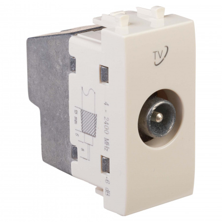 DKC Avanti Ванильная дымка Розетка TV проходная 1 модуль