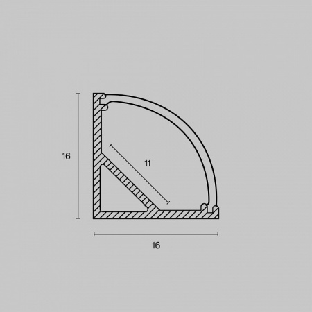 Профиль ALM008S-2M ALM008S-2M Maytoni Алюминиевый профиль