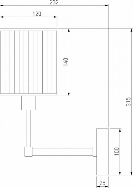 Настенный светильник 60144/1 золото Eurosvet Inari