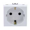 DKC Розетка силовая 2Р+Е, со шторками, «Viva», 2 мод., цвет белый