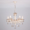 Люстра с хрусталем 3281/5 белый с золотом Eurosvet Elisha