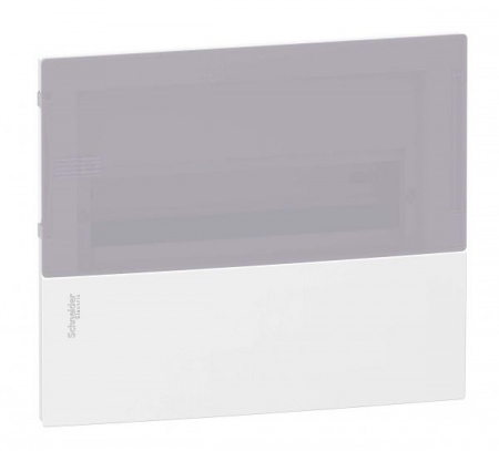 SE RESI9 MP (Mini Pragma) Бокс встраеваемый с дымчатой дверью 1 ряд/12 модулей, IP40, IK07, 63А, 2 клеммы, Италия