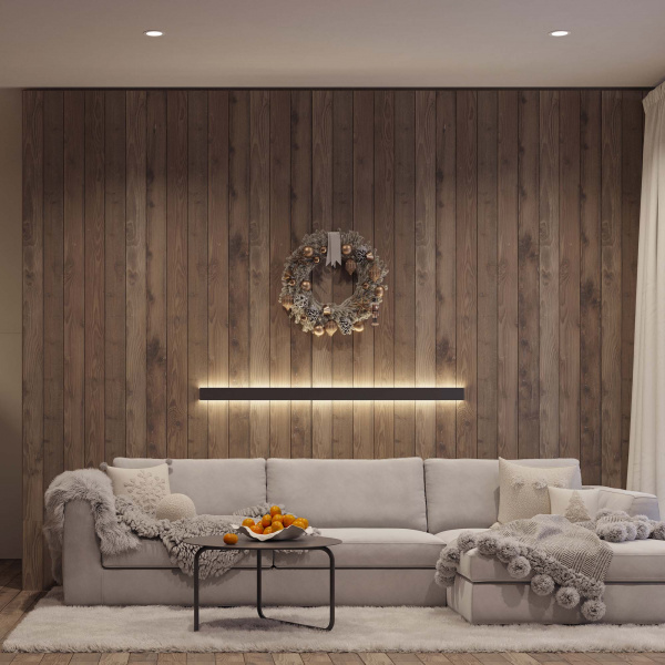 Arlight Профиль WALL-2575-DUAL-2000 ANOD BLACK (Алюминий)