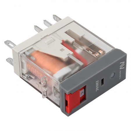 EKF AVERES Реле промежуточное с кнопкой и мех. Индикацией RPAt 22/2 8A 230В AC