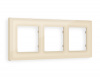 Рамка ALFA Arctic (Бежевый Стекло органическое) 3-ая AF580303