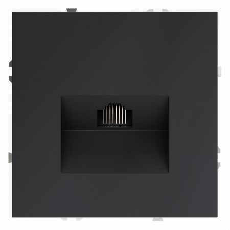 Розетка компьютерная встраиваемая VOLTUM S70 RJ45 кат.6, (графит)