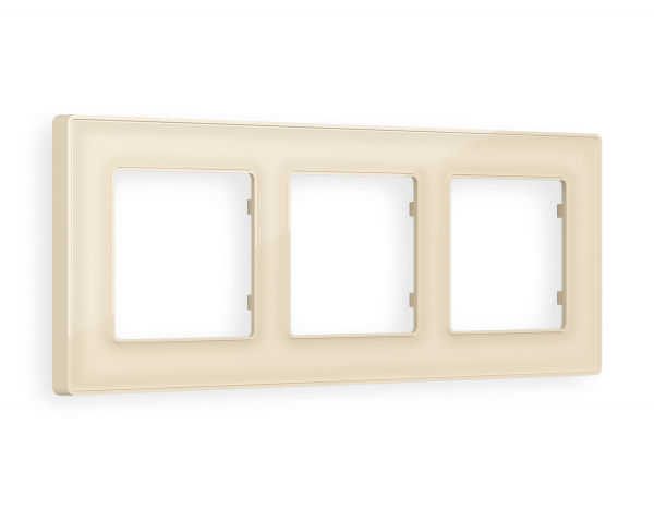 Рамка ALFA Arctic (Бежевый Стекло органическое) 3-ая AF580303