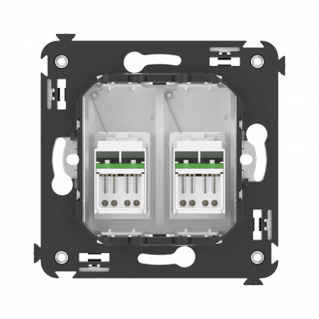 DKC Avanti Белое облако Компьютерная розетка RJ-45 двойная  категория  6А