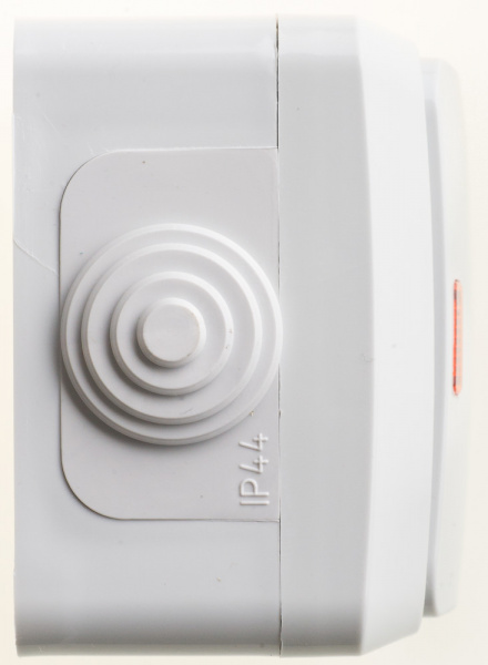 SE Этюд наруж Серый Выключатель 1-клавишный с подсветкой IP44