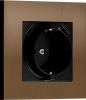 Donel Розетка Schuko с зарядным устройством USB A+C, с защитными шторками, бронза, серия N96, DT155BB