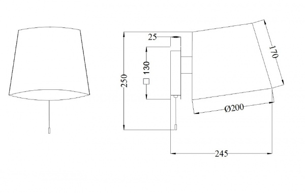 Настенный светильник (бра) MOD613WL-01W Maytoni Bergamo