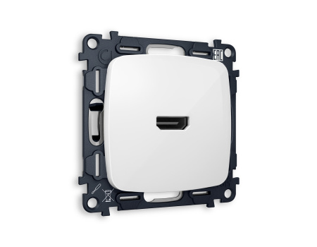 Комплект механизма розетки HDMI 2.0 OMEGA MO114010 Белый глянец 40V/500mA 2.0GHz 5-18Gbit/s QUANT