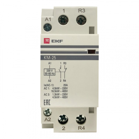 EKF PROxima Контактор модульный КМ 25А NО+NC (2 мод.)