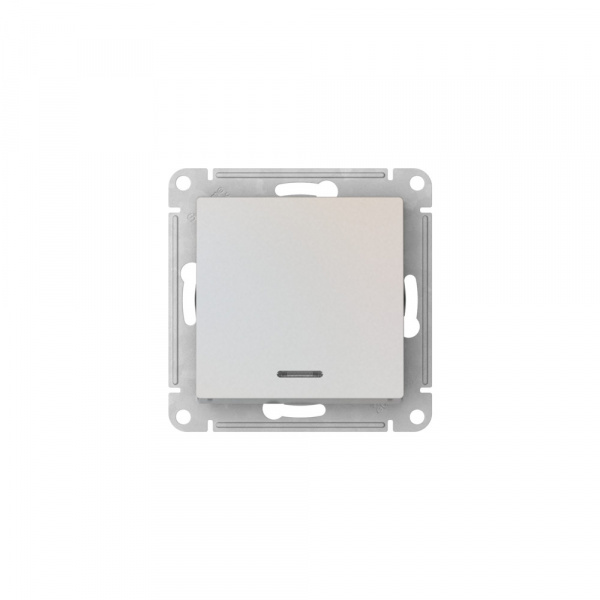 Systeme Electric AtlasDesign Жемчуг Переключатель 1-кл с подсветкой, сх.6а, 10АХ, мех., быстрозажим. клем.