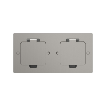 Лючок Surface 4 мод. (2 мод. 45х45 мм.), никель, IP44