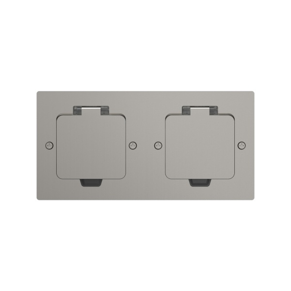 Лючок Surface 4 мод. (2 мод. 45х45 мм.), никель, IP44