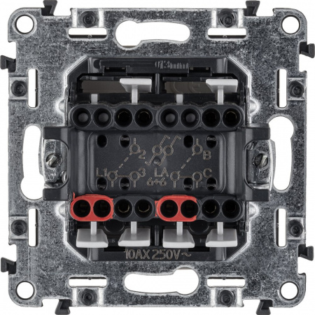 Legrand Valena LIFE DIY Сл.кость Переключатель 2-клавишный 10А 250В