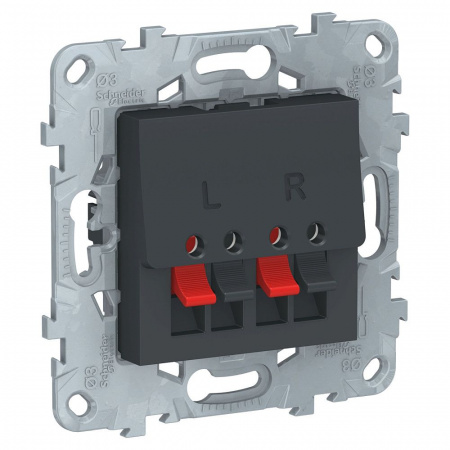 SE Unica New Антрацит Аудиорозетка