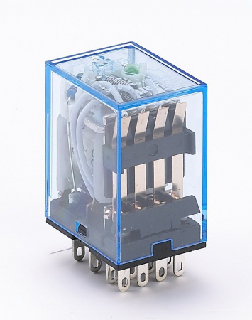 DEKraft Промежуточное реле 4 конт. с инд. LED 3А 24В DC ПР-1