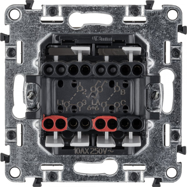 Legrand Valena LIFE DIY Сл.кость Переключатель 2-клавишный 10А 250В