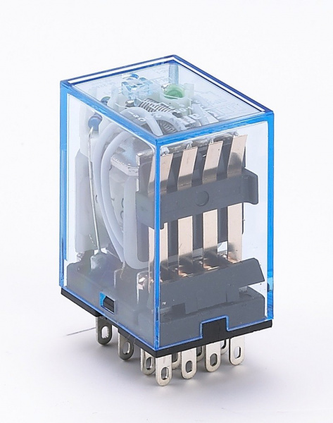 DEKraft Промежуточное реле 4 конт. с инд. LED 3А 24В DC ПР-1