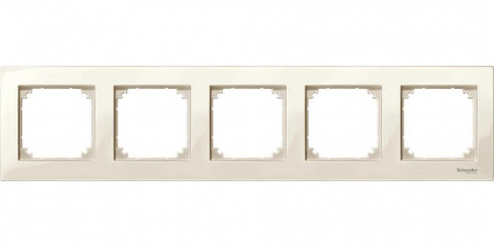 SE Merten SM M-Plan Беж глянец Рамка 5-ая