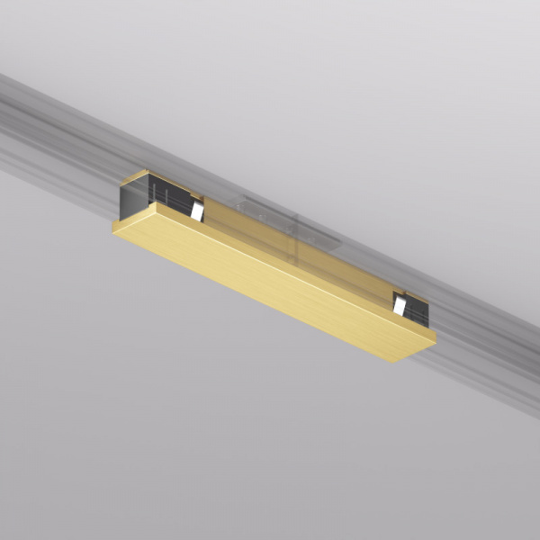 TR5722-SB Электрический коннектор прямой для трека SHINE BASE, 48V DC, IP20, сатинированная латунь, алюминий